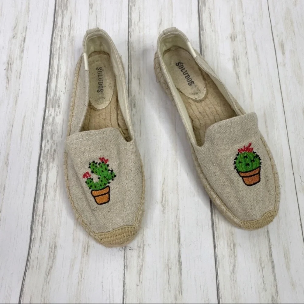 Soludos Canvas Cactus Embroidered Espadrilles